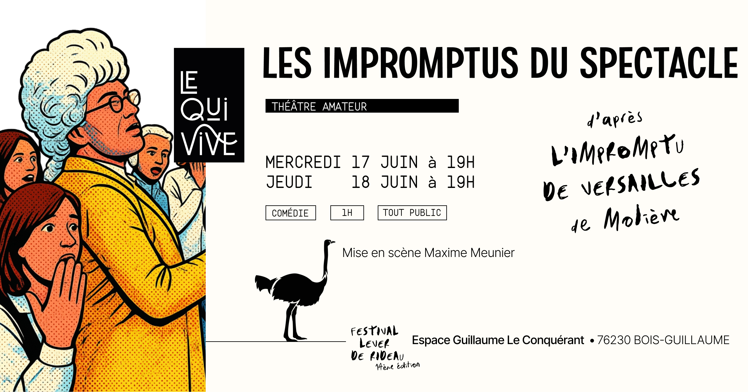 LES IMPROMPTUS DU SPECTACLE d’après L’Impromptu de Versailles de Molière